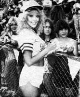 Judy Landers in shorts